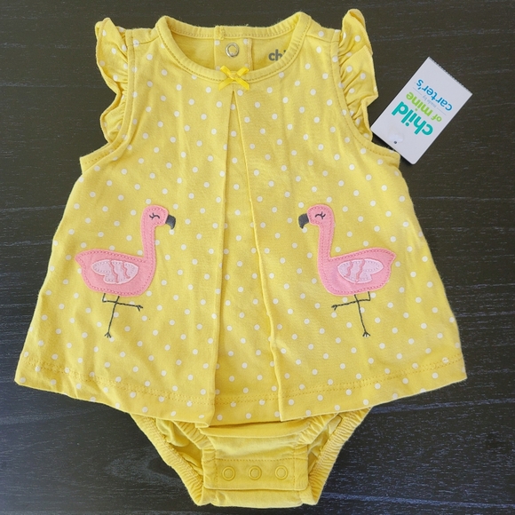 8 Piece Baby Girl Flamingo Summer Bundle - Picture 3 of 4